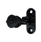 Rotation Backplate Blinds Pulley Zinc Diecast Black Wall Mount Curtain Pulley