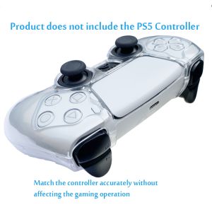 Clear Controller With Thumb Cover Shell For PS5 Controller HOXC Game Cover