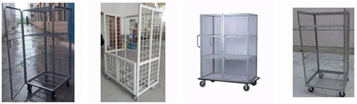 No Top Shelf Laundry Mesh Wire Roll Cage Three Mesh Layers with Hanger