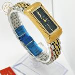Black Dial Luxury Ladies Stylish Wrist Watch With Stainless Steel Strap