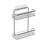 Stainless Steel Bathroom Organizer Wall Mounted Shower Caddy Suction Cup Iron