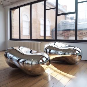 China Impressions Stainless Steel Sculpture For Hotels And Villas In Various Sizes factory