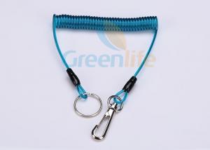 China Spring Steel Coil Tool Lanyard 0.5 Inches Quick Release For Working At Height on sale