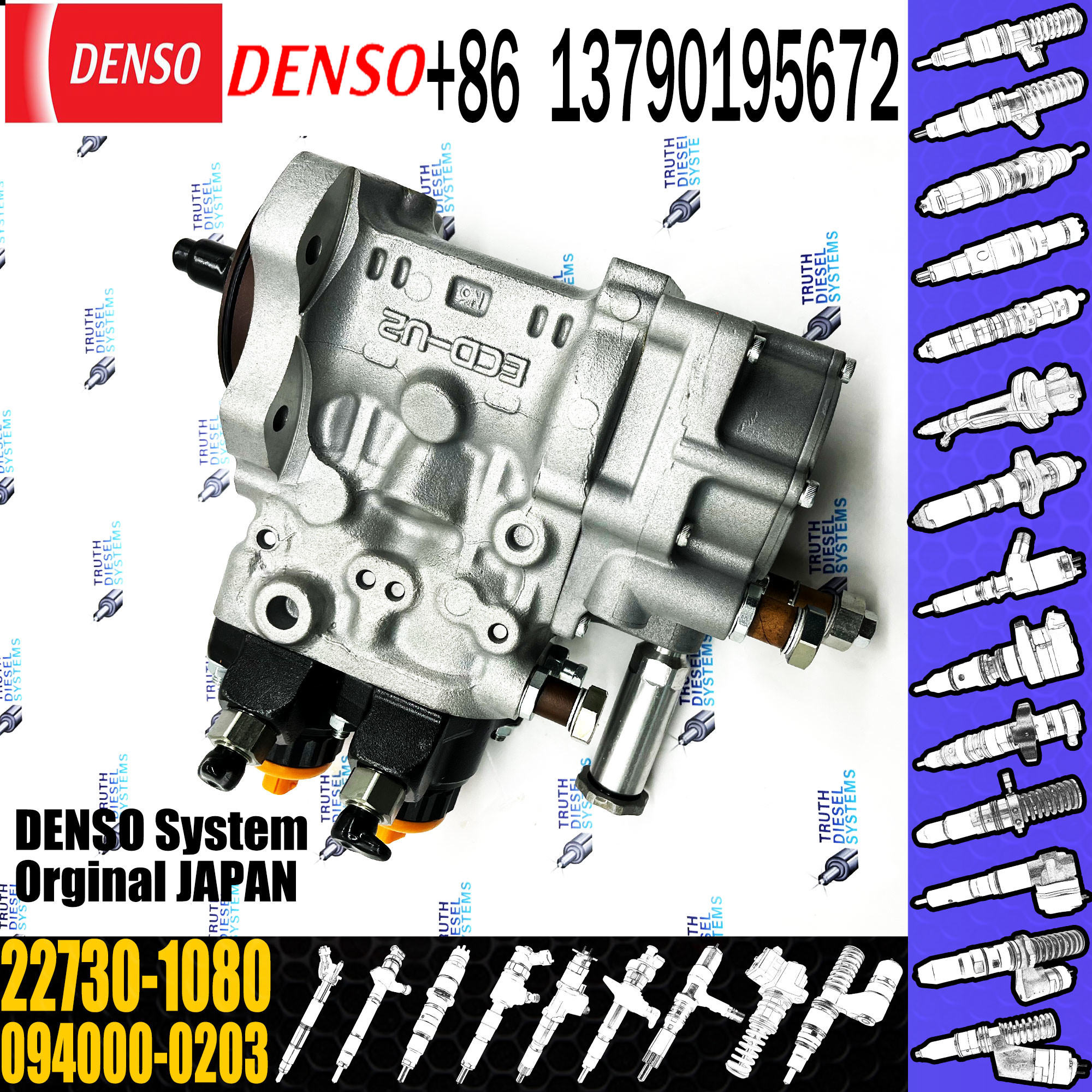 High quality Diesel Fuel Injector Pump 094000-0200 094000-0204 For HINO 22730-1080