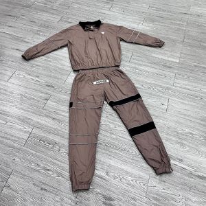 Customized Printing Label Nylon Fabric Windbreaker Jacket Leggings Sweat Pants