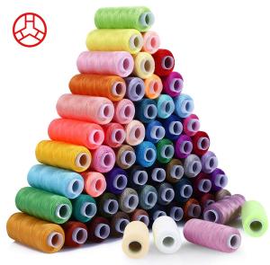 China 60 Colors Rainbow Polyester Sewing Thread For DIY Machine Embroidery UV Protect factory