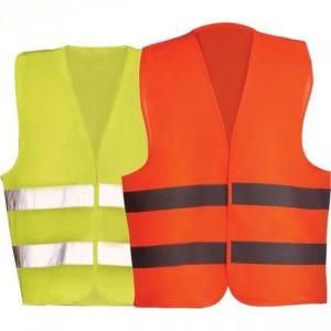 China Construction Areas Reflective Safety Vest , Yellow Orange High Visibility Vest factory