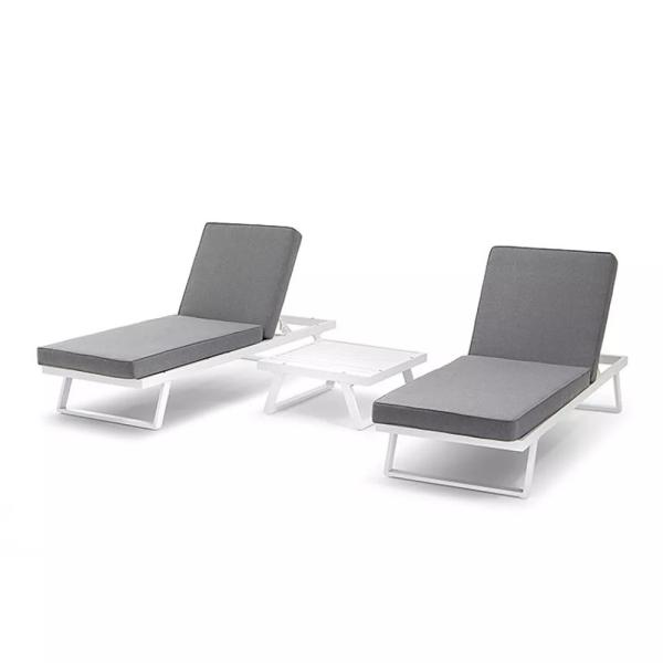 Modern Aluminum Frame Patio Furniture Sun Lounger for Garden Sofa Sectional