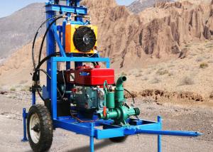 China Wheeled Household 150 Meter Trailer Type Water Well Drilling Rig Used For Farmland Irrigation factory