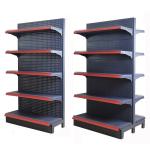 Durable Shop Retail Shelf Gondala Rack Load Weight 100kg / Layer Black