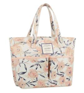 China Durable Full Color Custom Tote Bags With Pockets , Printed Fabric Bags factory