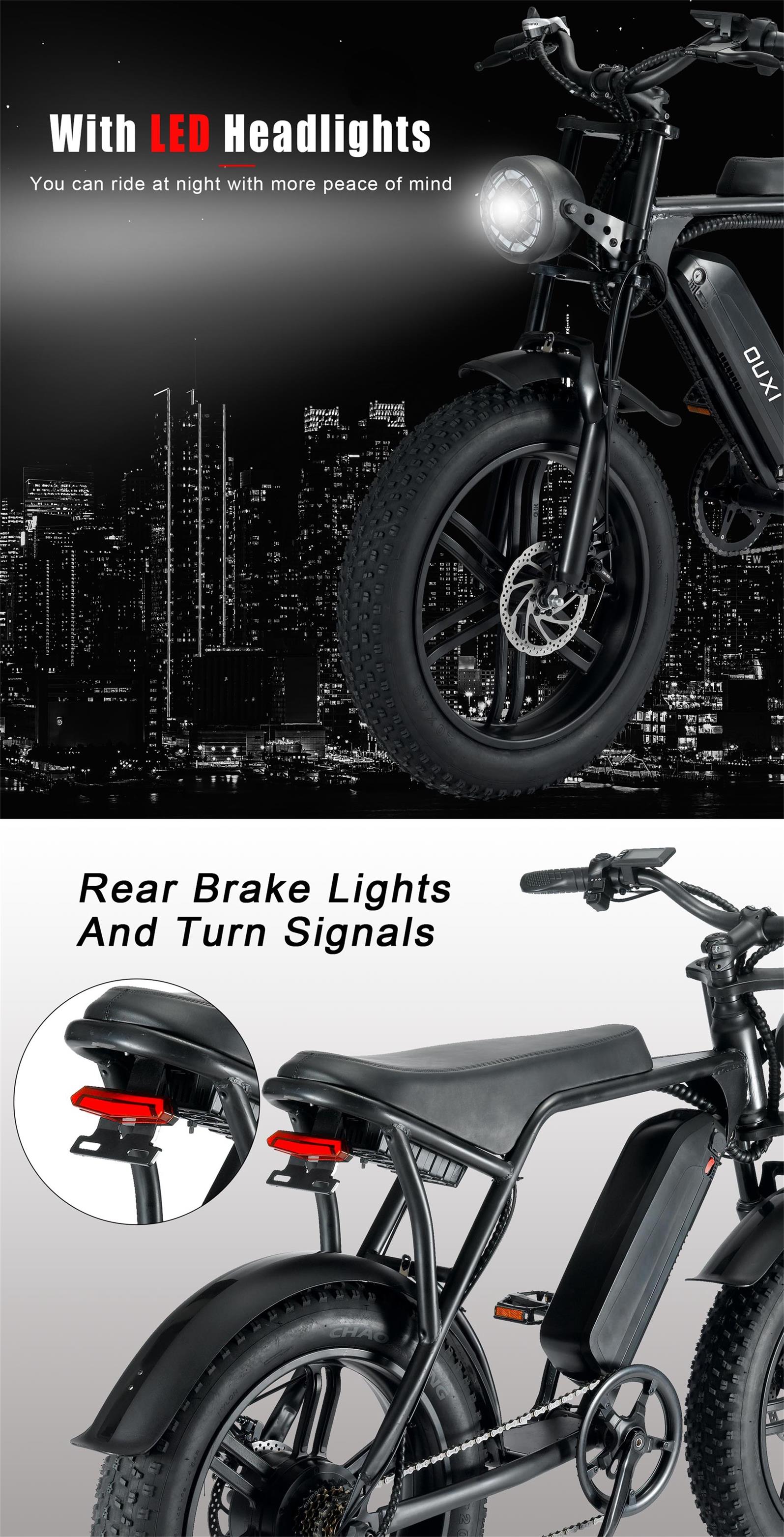 Electric Fat Tire Snow Beach E-Bike With Double Disc Brake And Lithium Battery Supply