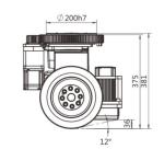 1500W AGV Steering Wheel Assembly Drives Horizontal Two Wheel Differential