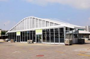 China Huge Luxury Aluminium&amp;PVC Cover Event Tent with Arched shape and glass walls factory