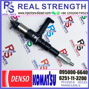 China For KOMATSU SAA6D125E-5 6251-11-3200 6251-11-3201 Common Rail Fuel Injector 095000-6640 factory
