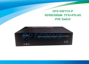 China SC Fiber Managed Poe Switch 20KM 100BASE - Fx + 4 Port 10 / 100BASE - Tx DF SM factory