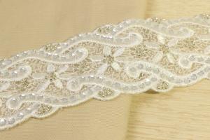 China Crochet Ivory Lace Ribbon Multi Creations 23mm Width Bugles Equipped factory