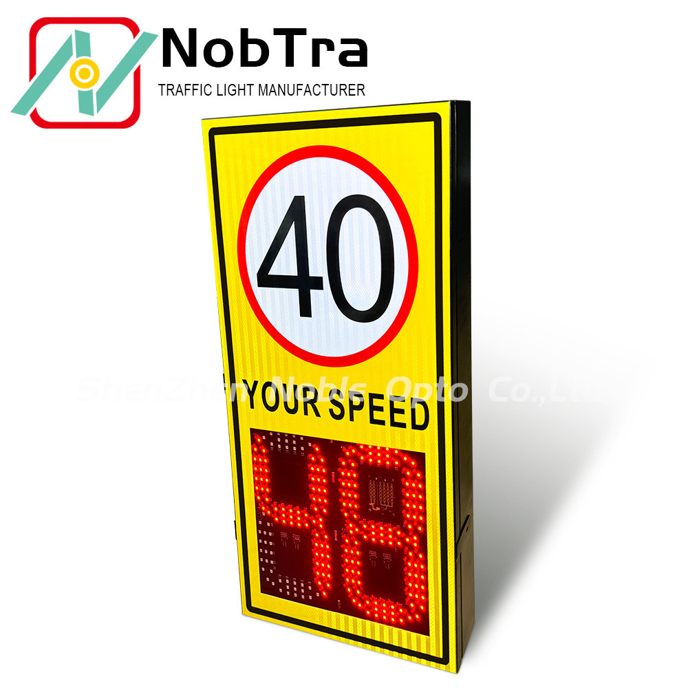 IP54 Waterproof Level 2 Color Speed Limit Signs 12watt Red and 15watt Green for Industrial Applications