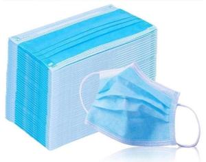 China Factory Price Medical Disposable Face Mask, 3ply, ear loop, Blue, oridinary factory