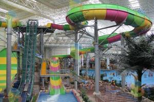 China FRP Boomerang Spiral Swimming Pool Slide Environmental Protection factory