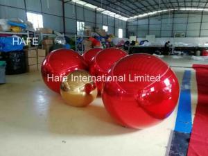 China Red Color 15ft Flying Helium Inflatable Mirror Balloon For Christmas Decoration factory