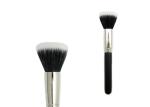 Nylon Hair Powder Essential Makeup Brushes Antibacterial Black Handle With Flat