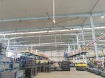 Silent 1.5KW 60RPM Gearbox Motor Hvls Industrial Fans With Aluminum Blade