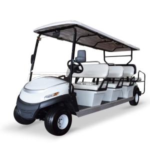 China 8 Seats Electric Golf Cart 13.7mph Speed Standing Postion of Tail Caddie Equipped for Passenger Transport factory
