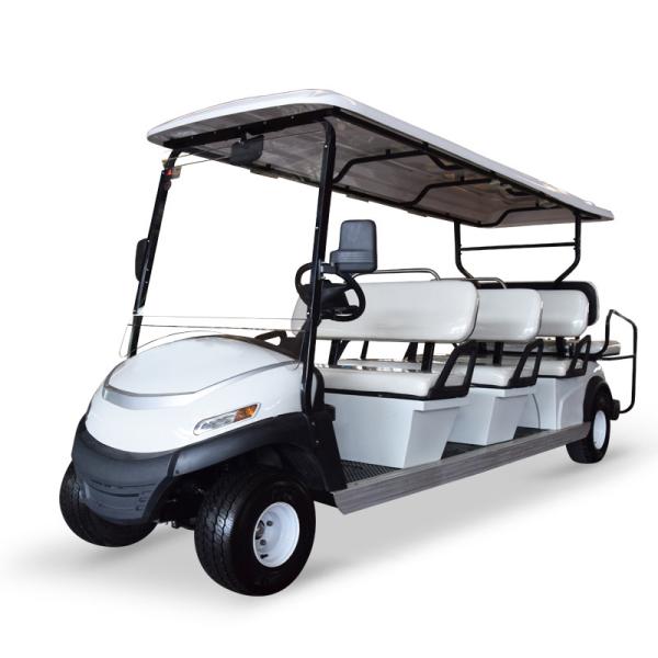 8 Seats Electric Golf Cart 13.7mph Speed Standing Postion of Tail Caddie