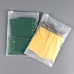 Frosted LOGO Custom Packaging Bags For Clothing PVC Transparent Zip Lock Pouch
