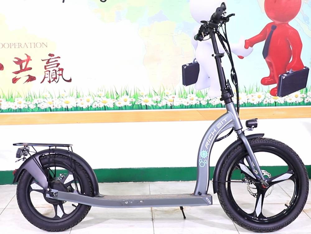 Off Road Big Wheel Electric Scooter With Pedals Assisted RICH BIT H100 Front 20" Rear 16"
