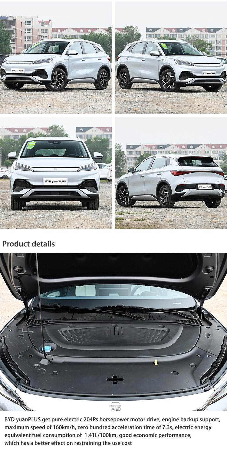 150kW BYD Used Cars Sedan 100% Electric Car EV BYD Yuan Plus Flagship