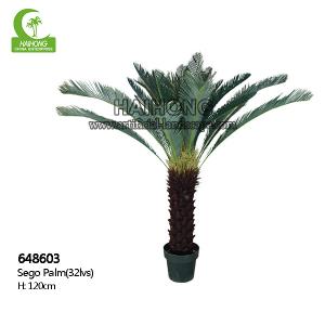 China Single Head Aesthetic 120cm Artificial Sago Palm Trees For Outdoor factory