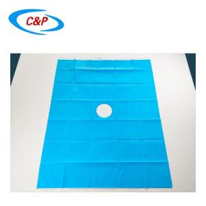 China Soft Sterile Incise Fenestrated Blue Surgical Drapes Fluid Repellent factory