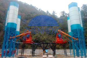 China HZS50 50 m3/H Stationary Concrete Batching Plant, RMC Batching Plant factory