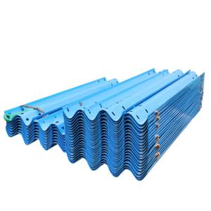 China 700mm Height Zinc Coating Bending Corrugated Steel Highway Guardrail for Road Safety factory