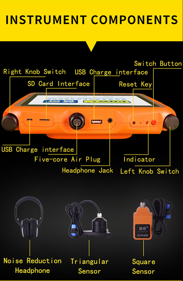 Underground Water Damage Leak Detection Equipment PQWT L50 10 Level Gain