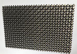 China Pre Crimped Stainless Steel Copper Plating Woven Wire Mesh For Hallway Wall factory
