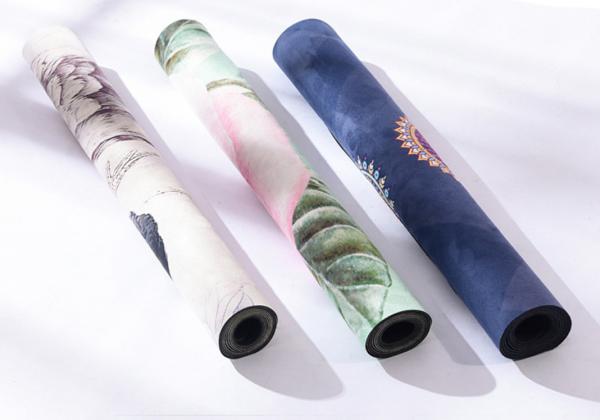Thin Yoga Mat | Lightweight Foldable Mat Luxury Sweat-Grip for Yoga, Pilates,
