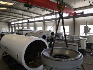 China 930mm PU Foaming Insulating Foam Pipe Cover Production Line 25-30 tons / day factory