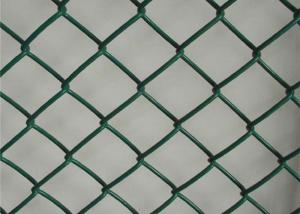 China Chain Link Wire Mesh Fence / Wire Mesh Chain Link Fence Aluminum Alloy Wire PVC Coated Square Holes factory
