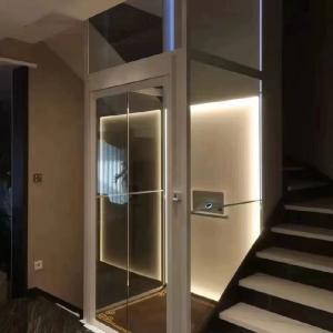 China 304 Stainless Steel / Aluminum Alloy Cabin 220V Hydraulic Elevator with Single Phase Power factory