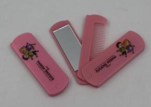China Eco - Friendly Hotel Foldable Mirror Comb Set In Bank And Office / Gift Mirror factory