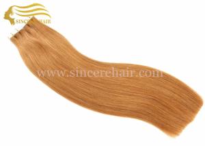 China 22&quot; Double Drawn Tape In Hair Extensions for sale, 22&quot; Straight Brown DD Double Sided Glue Tape Hair Extensions For Sale factory