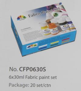 China Washable Art Painting Colours Fabric Paint Set For Kids 6 X 30ml 6 Colors Per Set factory