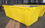 OEM Yellow Metal Skip Bin 10M3 Construction Waste Bins Customized