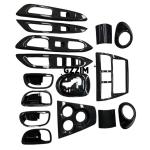 Car Interior Accessories Decoration Cover Trim ABS Carbon Fiber Black For Toyota