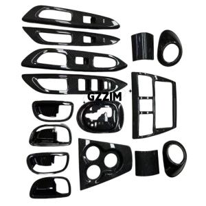 China Car Interior Accessories Decoration Cover Trim ABS Carbon Fiber Black For Toyota Vios 2008-2013 factory