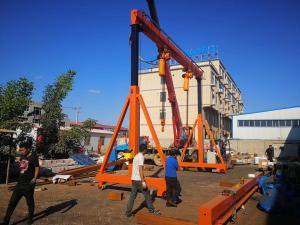China A Frame Type Mobile Portal Crane Lifting High Efficiency Easy Operation With Wheel factory