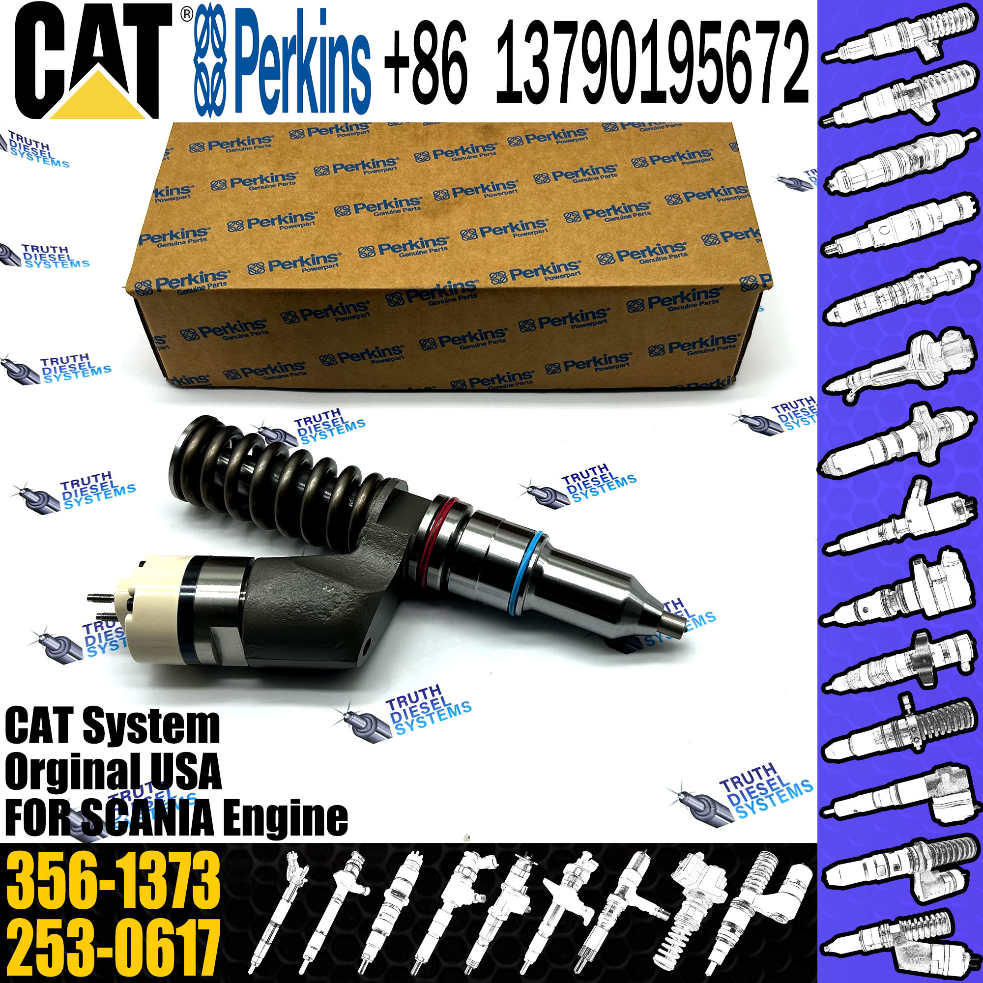 Diesel Fuel Injector 3561373 356-1373 3561373 20R5353 20R-5353 For Caterpillar